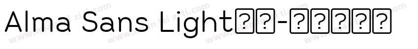 Alma Sans Light字体字体转换